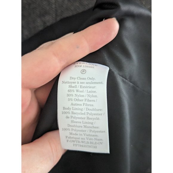 Everlane The Italian Wool Oversized Blazer Grey Herringbone - Picture 9 of 9